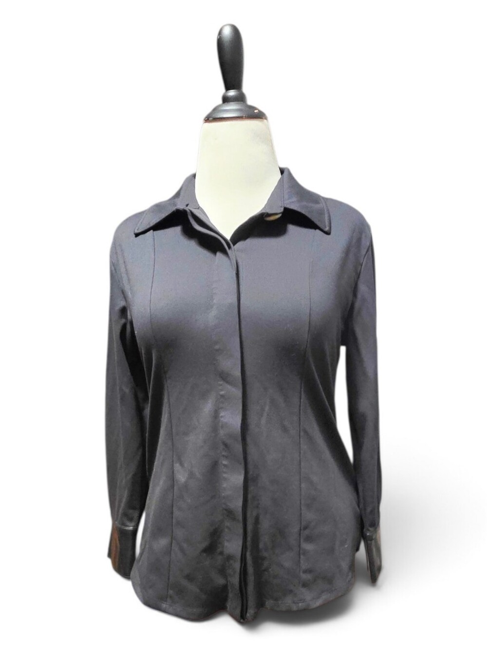 Soft Surroundings Mattea Faux Leather Cuff Tunic -  Size M